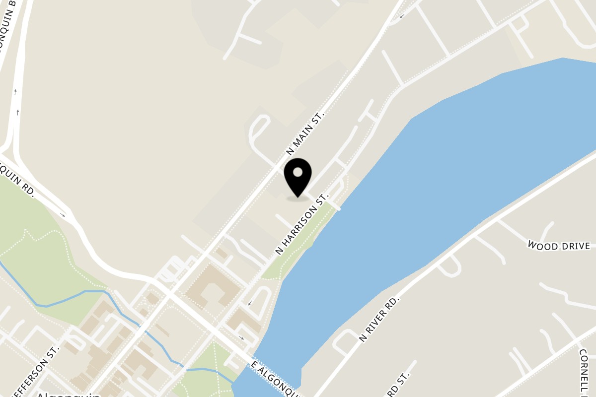 Map showing the location of Buena Vista Restaurant Mar Y Tierra on 220 N Harrison St in Algonquin